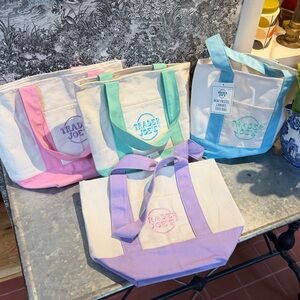 Trader Joe’s mini totes - set of four. Easter colors.